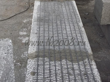 Армирование стеновых блоков из полистиролбетона базальтовой кладочной сеткой